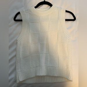 Bershka white sweater vest